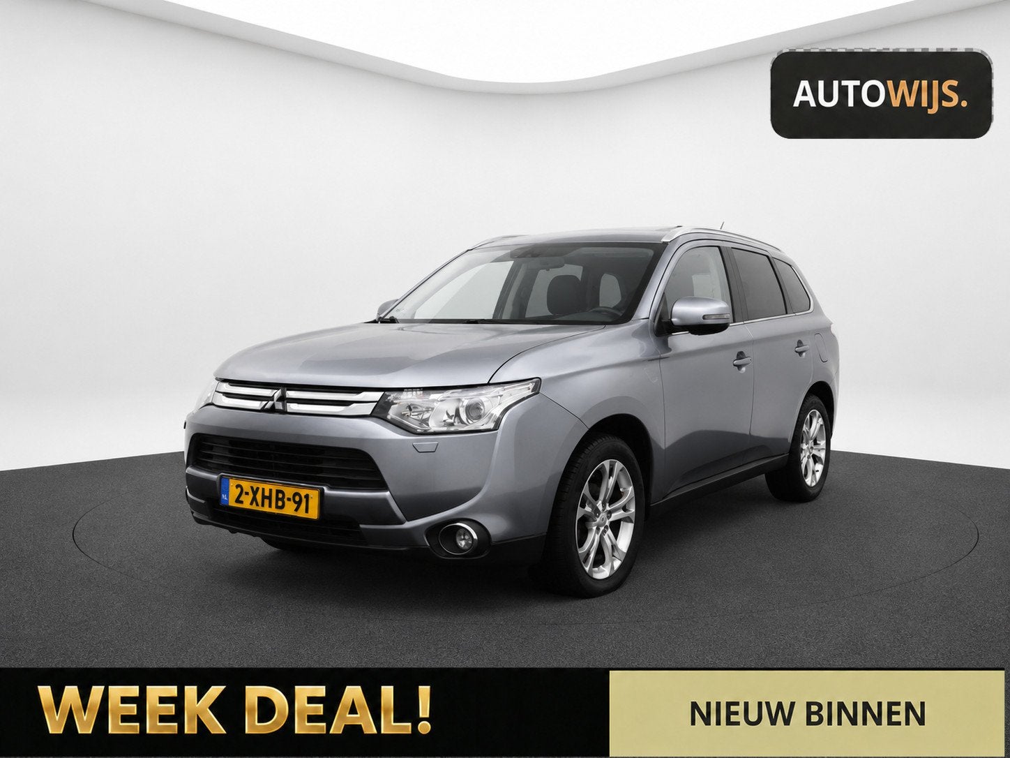 Mitsubishi Outlander 2.0 Instyle+|7 PERSOONS|AUT|LEDER|AUT|C, Auto's, 15 km/l, Zwart, 4 cilinders, 150 pk
