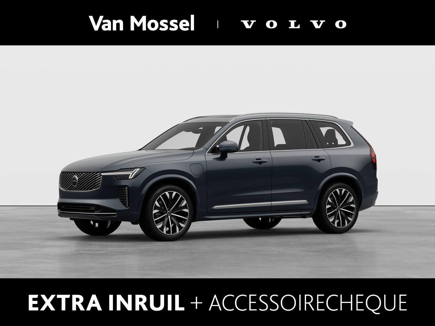 Volvo XC90 T8 Plug-in hybrid AWD Plus Bright | Panoramadak |, Auto's, 4 cilinders, Blauw, 7 stoelen, Startonderbreker