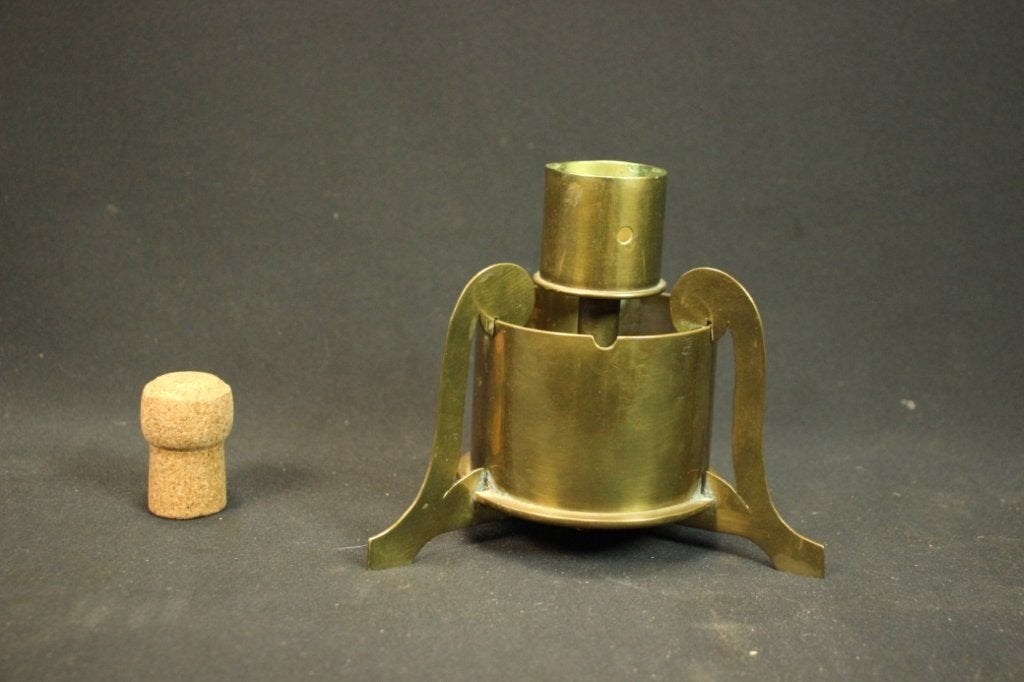 Trench-art assenbak uit hulzen LEEG, Ophalen of Verzenden, Landmacht, Nederland, Hulzen of Bodemvondsten