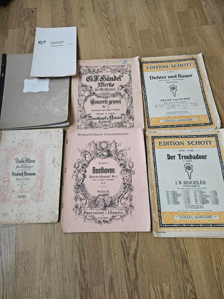 Bladmuziek, oud., Muziek en Instrumenten, Ophalen of Verzenden, Gebruikt, Artiest of Componist, Klassiek