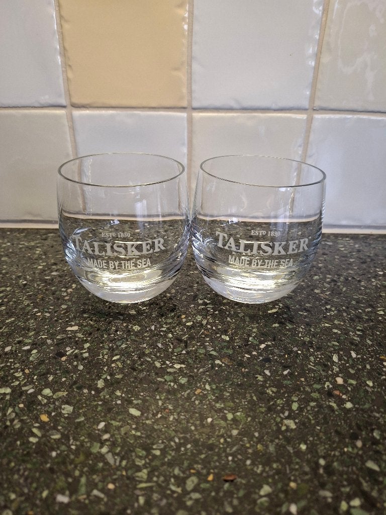 Talisker Scotch whisky glazen - 2 stuks, Ophalen of Verzenden, Zo goed als nieuw, Overige typen