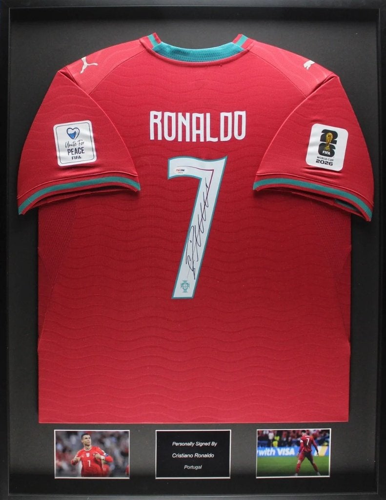 Cristiano Ronaldo Portugal WK 2026 gesigneerd Thuis Shirt, Buitenlandse clubs, Soccersignings.nl, Shirt, Nieuw
