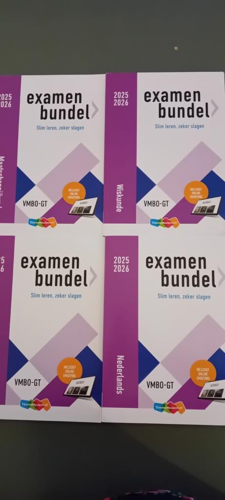Nieuwe Examenbundels 2025/2026 VMBO-GT (diverse vakken), Ophalen of Verzenden, Nieuw, VMBO, Wiskunde A