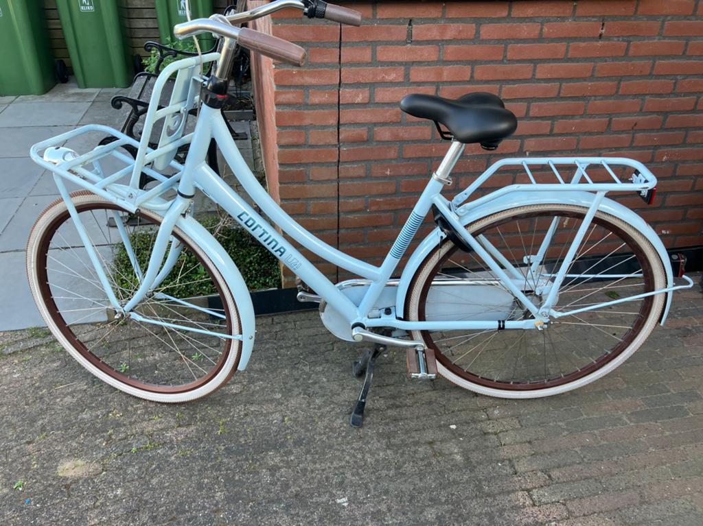 Netre dames/meidenfiets Cortina U4 Framehoogte 51cm, Terugtraprem, Versnellingen, Zo goed als nieuw, 50 tot 53 cm