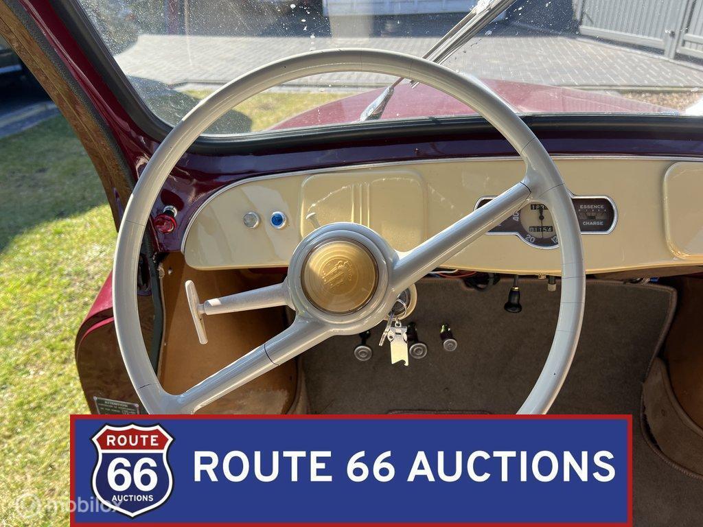 Renault 4 CV Décapotable | 1951 | Route 66 Auctions, Auto's, Overige carrosserieën, Renault, Zwart, Bedrijf