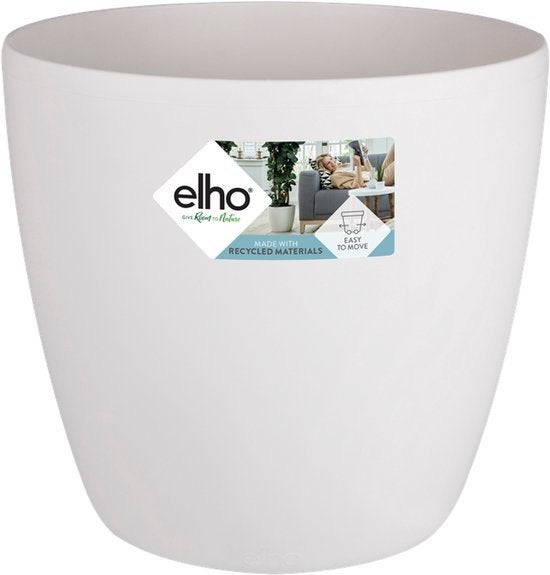 Twee Elho bloempotten voor binnen op wieltjes diameter 47 cm, Ophalen, Kunststof, Gebruikt, 40 cm of meer