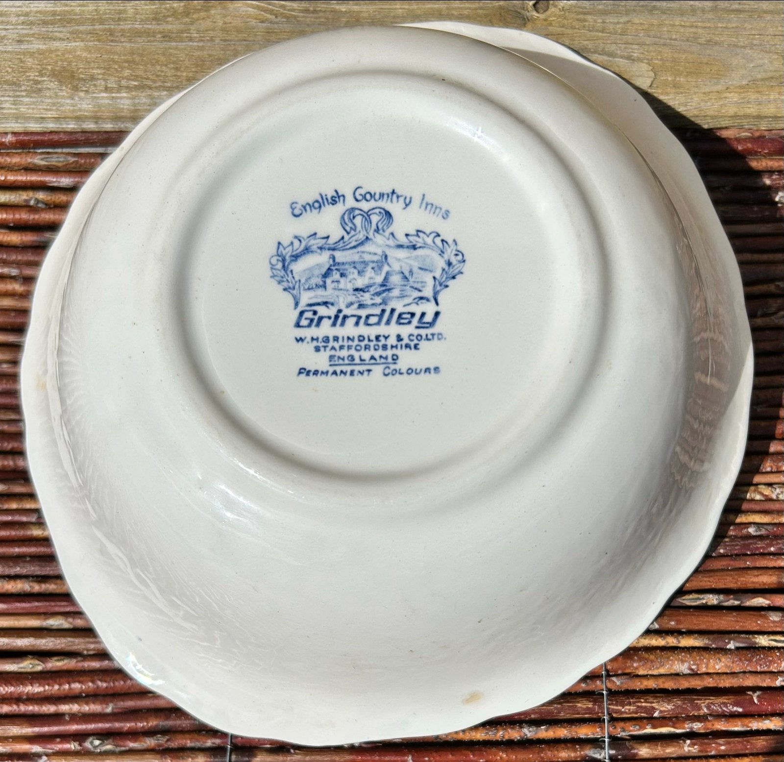 Vintage Grindley 'English Country Inns' schaal, Antiek en Kunst, Ophalen of Verzenden