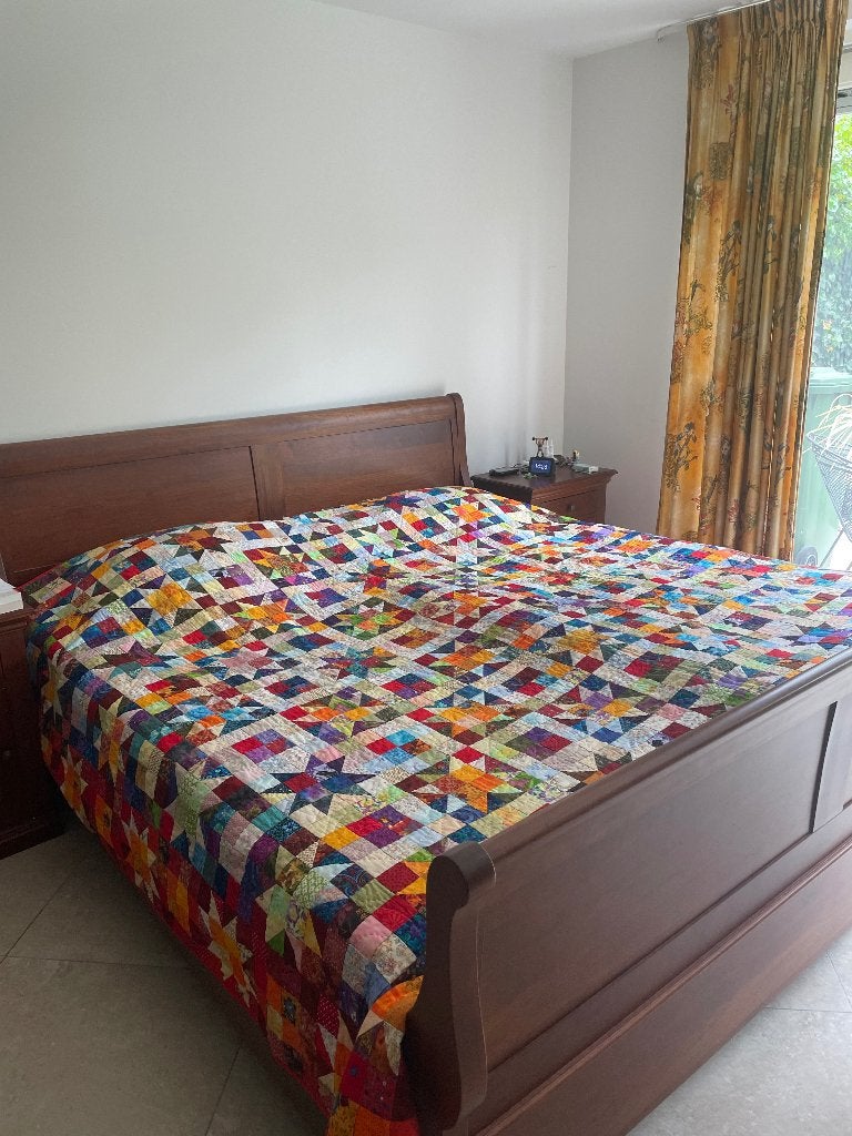 Nostalgisch 2 persoons bed180 cm breed, Ophalen, Bruin, Klassiek, Tweepersoons