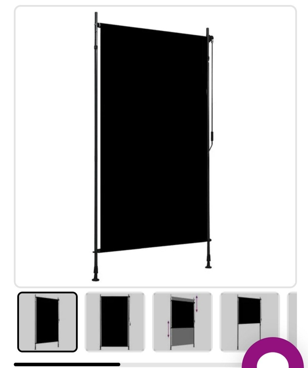 Screen zonnewering zonder te boren voor tuinkamer/ buiten/ b, 200 cm of meer, Ophalen of Verzenden, 200 cm of meer, Nieuw