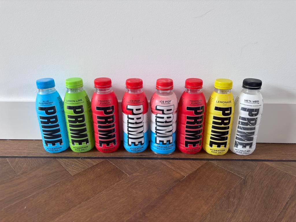 8X Prime flesjes (leeg), Ophalen, Zo goed als nieuw, Poeder of Drank