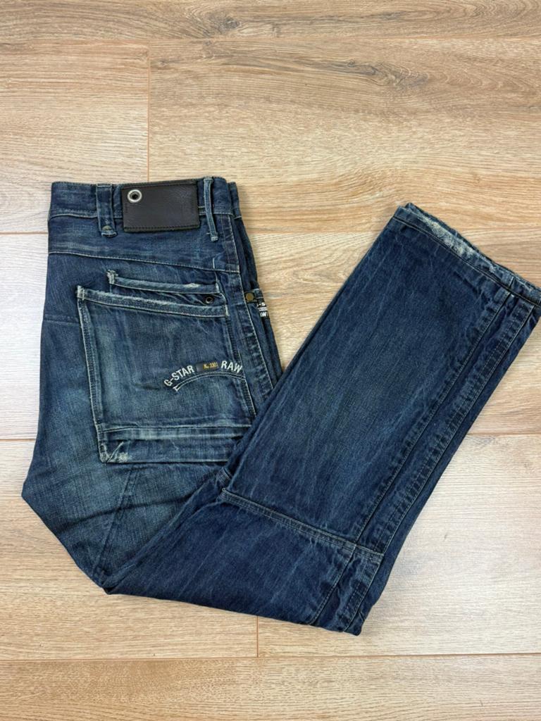 G-Star Raw 3301 jeans donkerblauw W34, Ophalen of Verzenden, Zo goed als nieuw, Blauw, W33 - W34 (confectie 48/50)