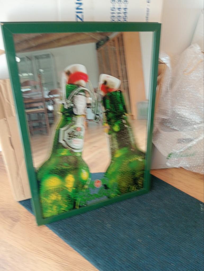 Grolsch spiegel., Verzamelen, Biermerken, Ophalen, Reclamebord, Plaat of Schild, Grolsch
