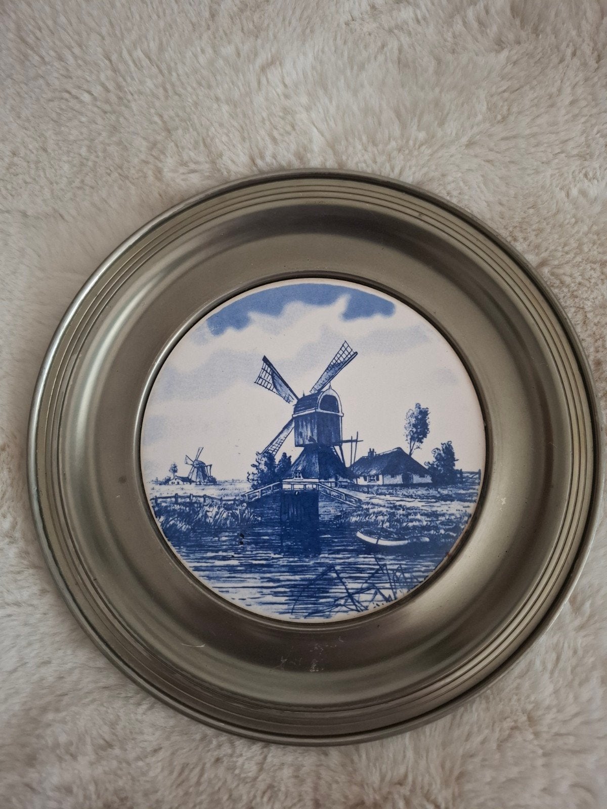tinnenbord met delftsblauw, Ophalen