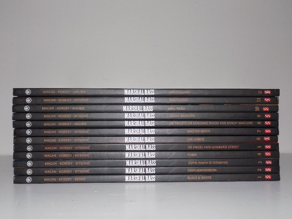Marshal Bass ~ Complete serie hardcovers 1 t/m 12, Complete serie of reeks, Ophalen of Verzenden, Zo goed als nieuw