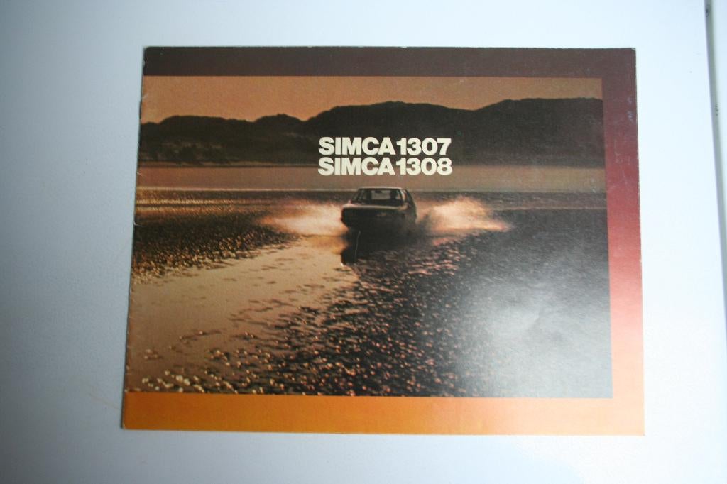 Folder Simca 1307/1308 (08-1975) (9), Ophalen of Verzenden, Nieuw, Overige merken