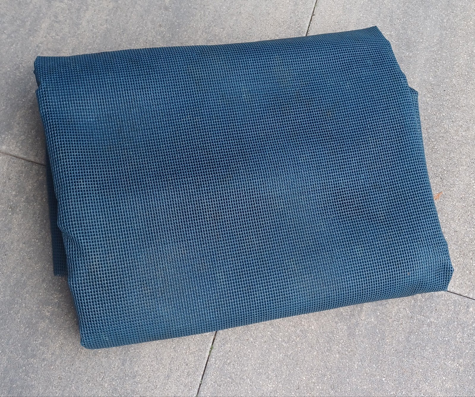 Donkerblauw tenttapijt 300 x 245, Ophalen of Verzenden, Gebruikt
