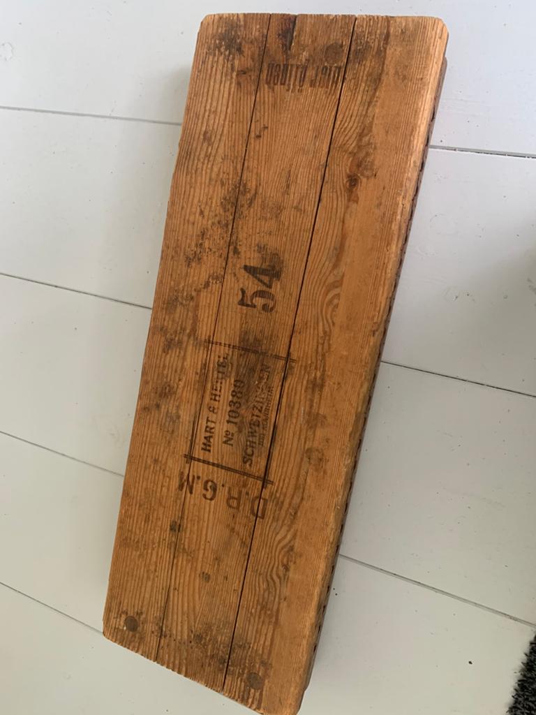 antieke houten sigarenmal Hart & Hertel DRGM Schwetzingen, Ophalen of Verzenden