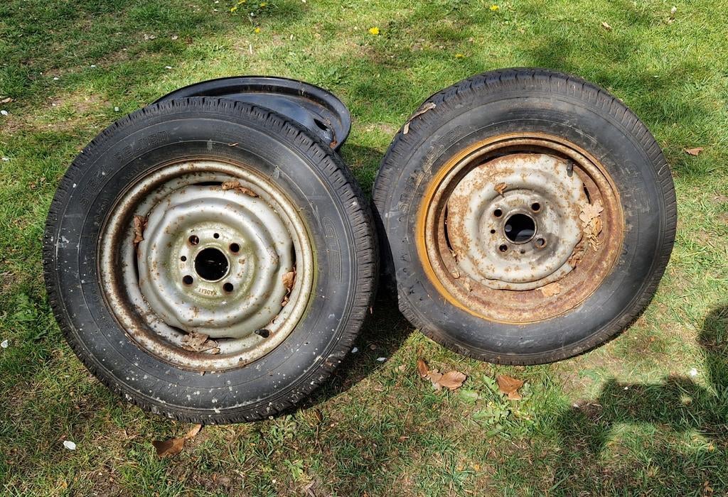2 Velgen Opel Kadett of Kip Caravan, Ophalen, Gebruikt