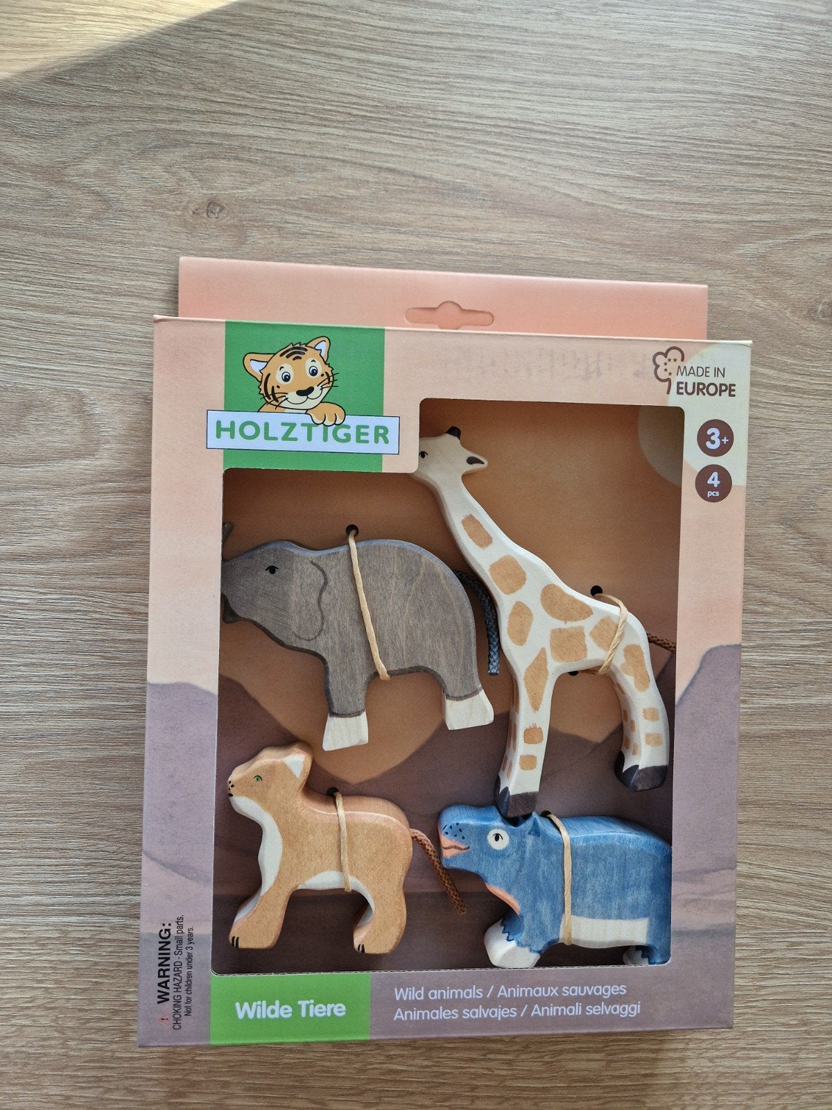 Holztiger - Jungle Dieren - Set 4 stuks - Nieuw, Ophalen of Verzenden, Nieuw