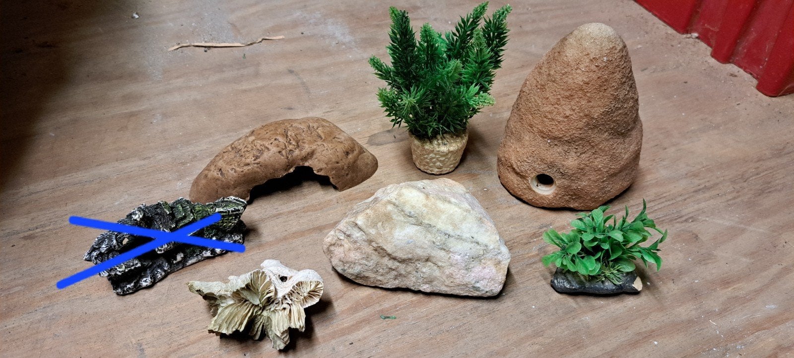 Verschillende aquarium/terrarium spullen, Ophalen of Verzenden, Zo goed als nieuw, Plant(en), Steen of Hout