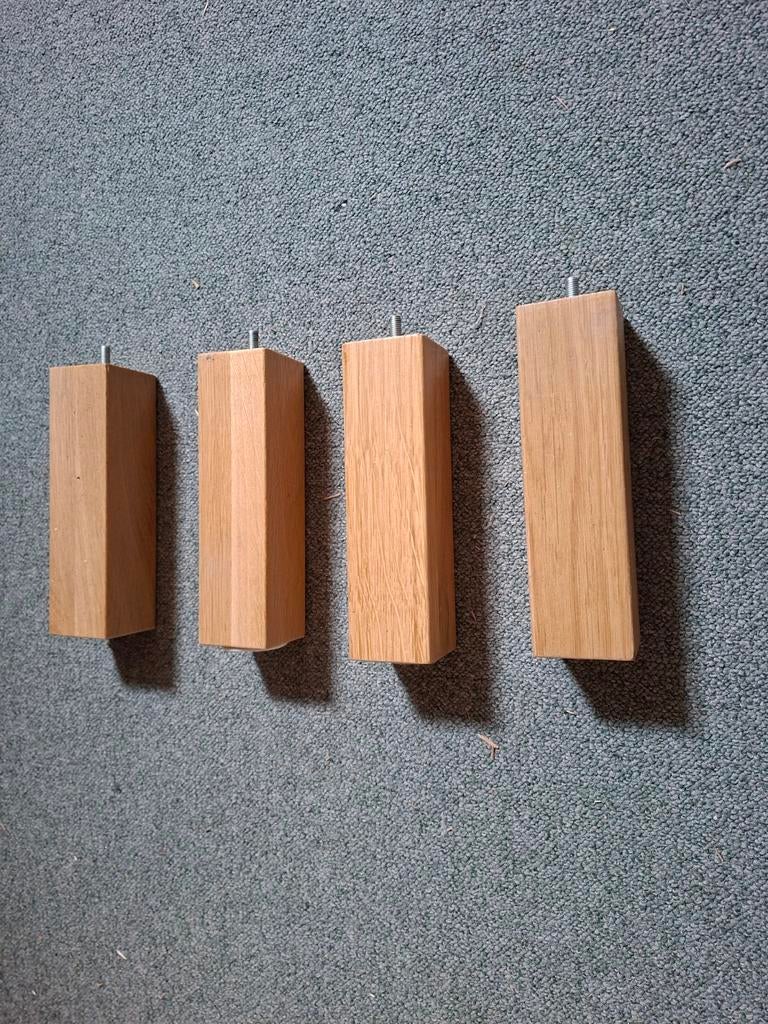 Houten poten voor bankstel of meubel (12 stuks), Ophalen, Tafelpoot, Minder dan 50 cm, Gebruikt