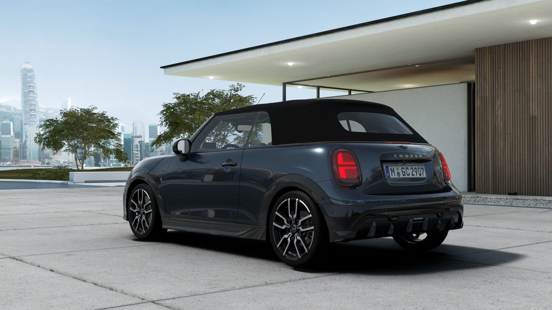 MINI Cabrio C / John Cooper Works / Pakket XL / John Cooper, Auto's, 15 km/l, Head-up Display, Zwart, Cabriolet