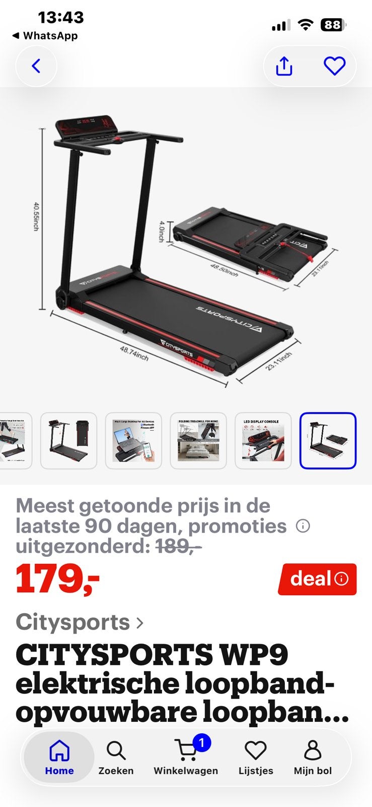 Loop band met motor te koop, Sport en Fitness, Loopsport en Atletiek, Ophalen, Zo goed als nieuw, Overige typen, Overige merken