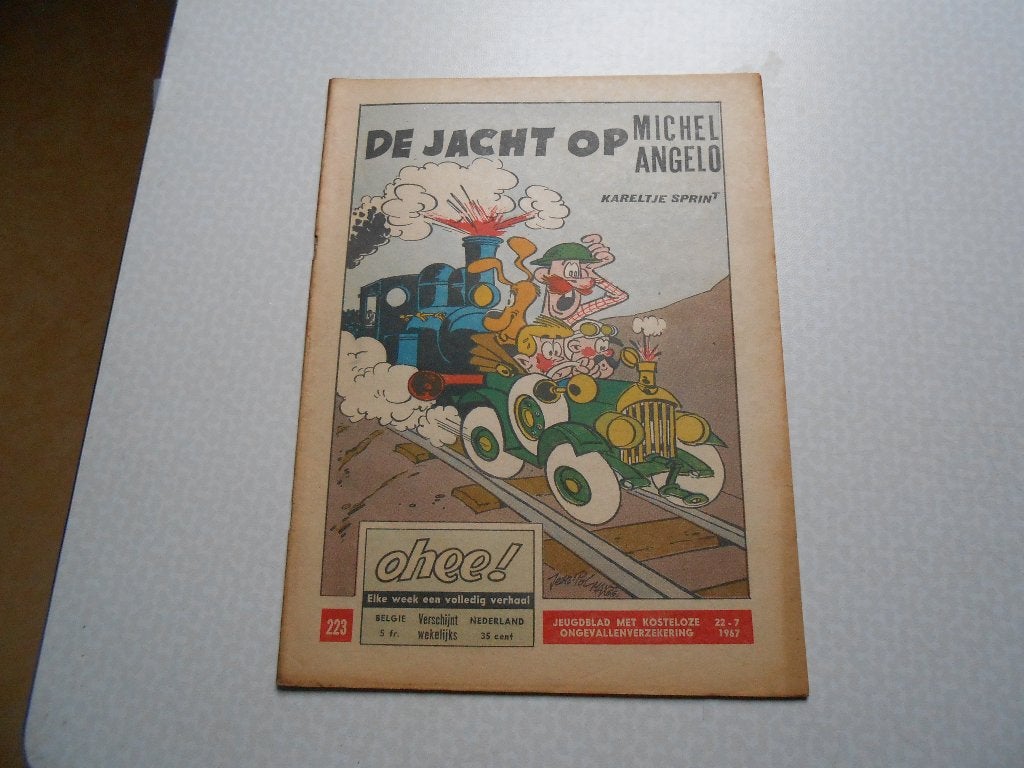 ohee 223 De jacht op Michel Angelo 1967., Jean-Pol, Eén stripboek, Ophalen of Verzenden, Zo goed als nieuw
