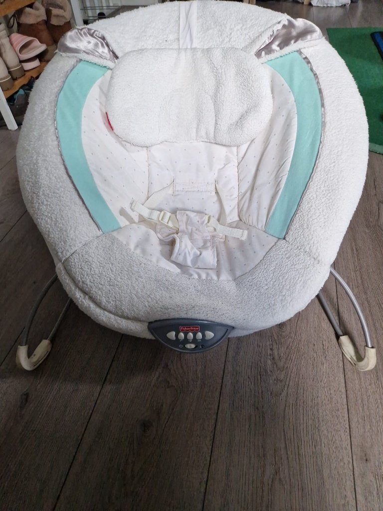Fisher-Price wipstoeltje met trilstand en muziek, Kinderen en Baby's, Ophalen, Gebruikt, Wipstoel, Fisher-Price