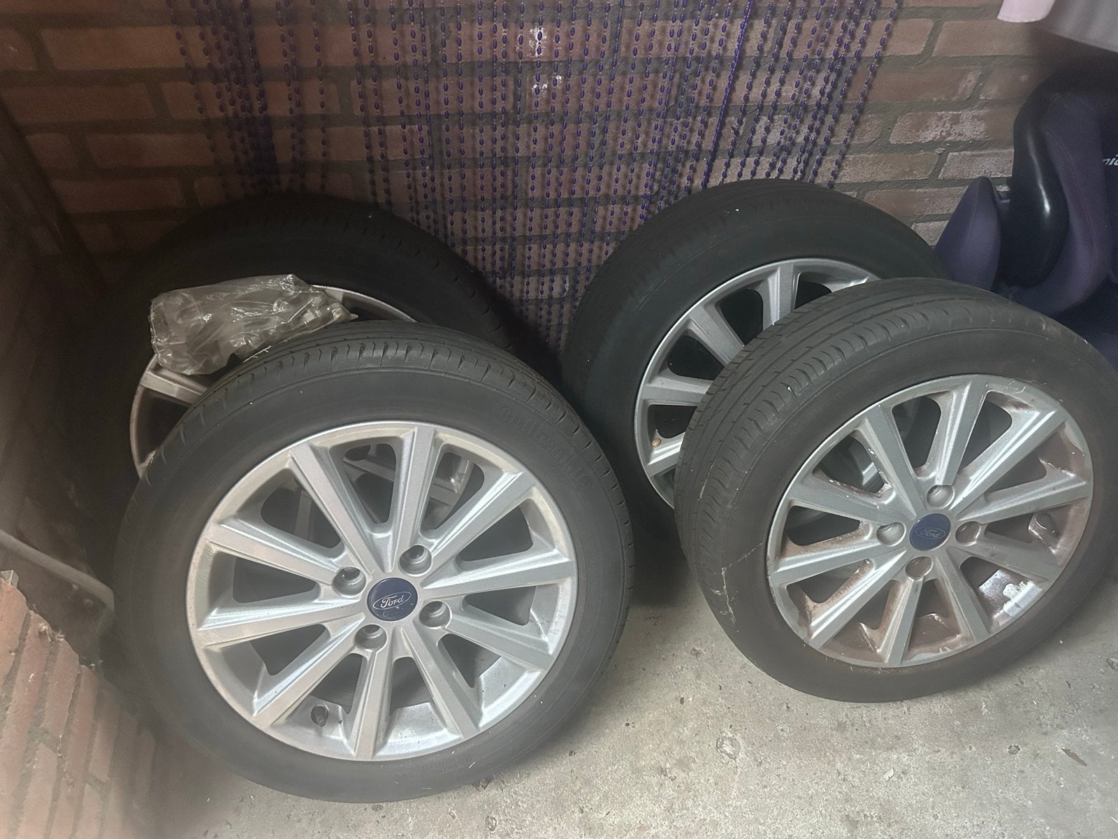 Ford 16 inch velgen met zomerbanden, Ophalen, Gebruikt, 16 inch, Banden en Velgen