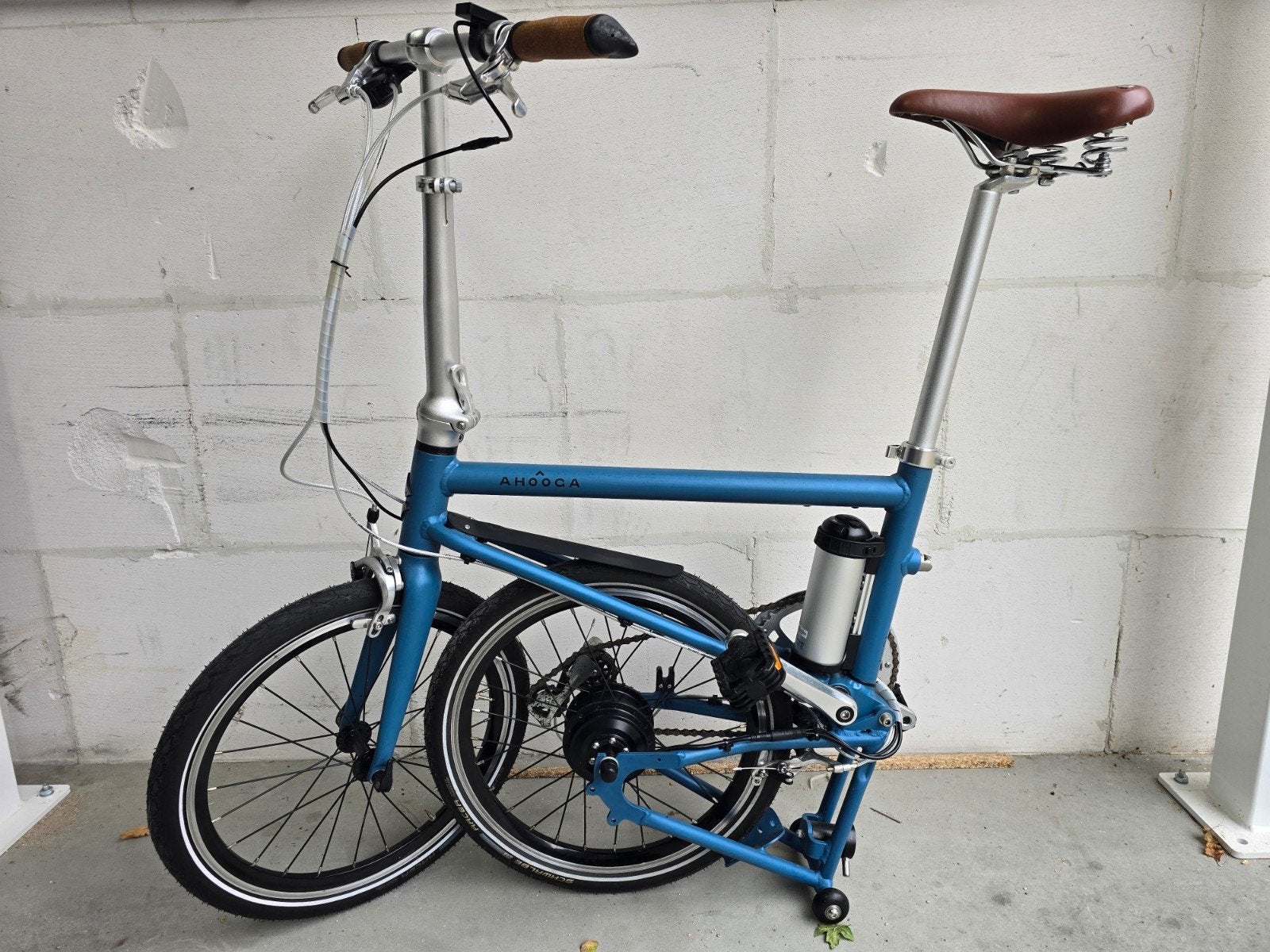 elektrishe vouwfiets AHOOGA 7 versnellingen, Fietsen en Brommers, Ophalen, 20 inch of meer, Brompton, Versnellingen