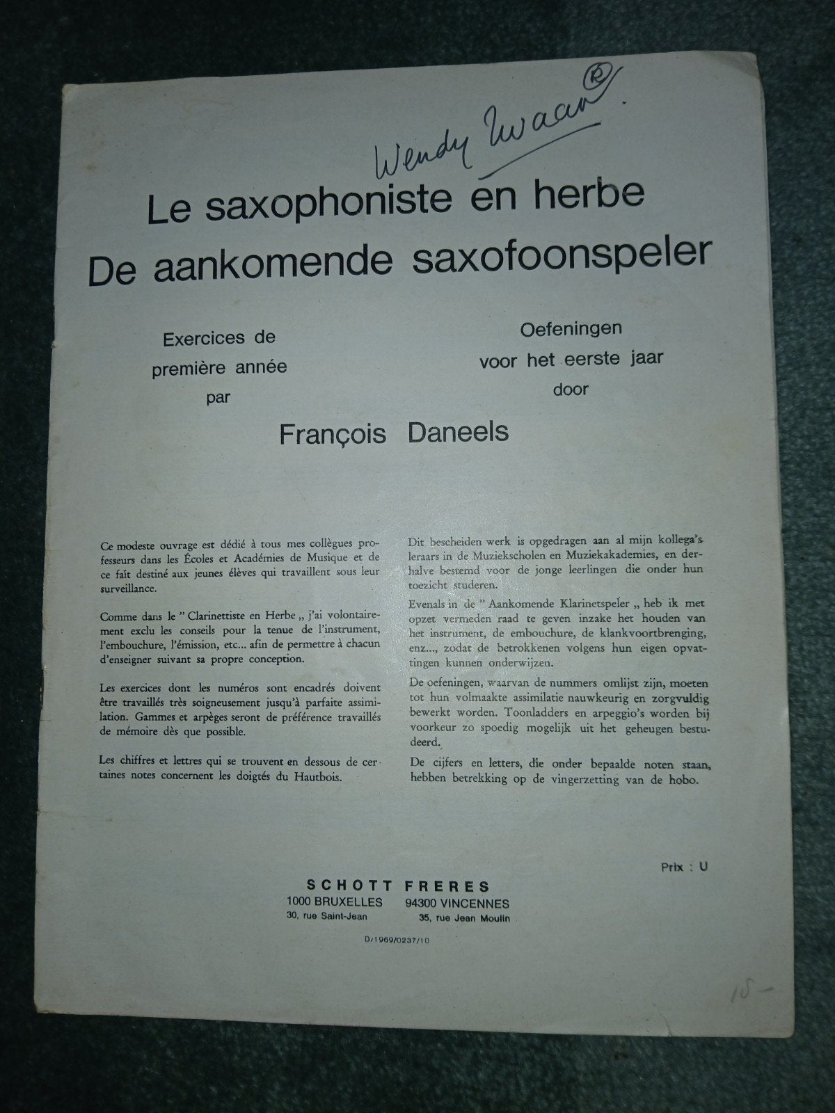 Het saxofoonboek voor beginners - François Daneels, Gebruikt, Verzenden, Overige genres, Saxofoon