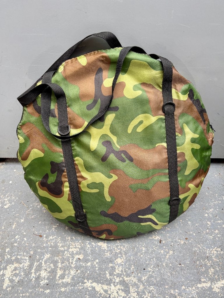 Camouflage schuiltentje fotografie, Ophalen, Zo goed als nieuw, Telelens