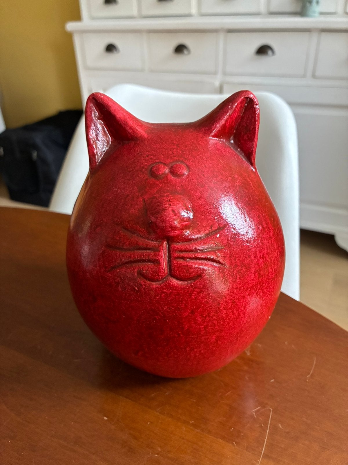 Rood Aardewerk beeld poes, Ophalen of Verzenden, Zo goed als nieuw