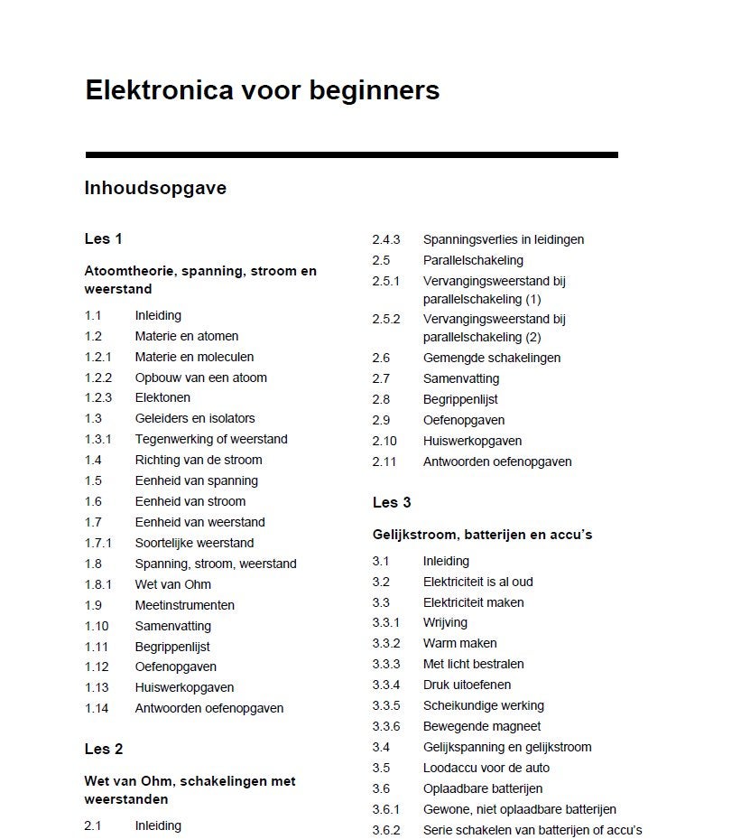 Cursus Elektronica, Ophalen, Alpha