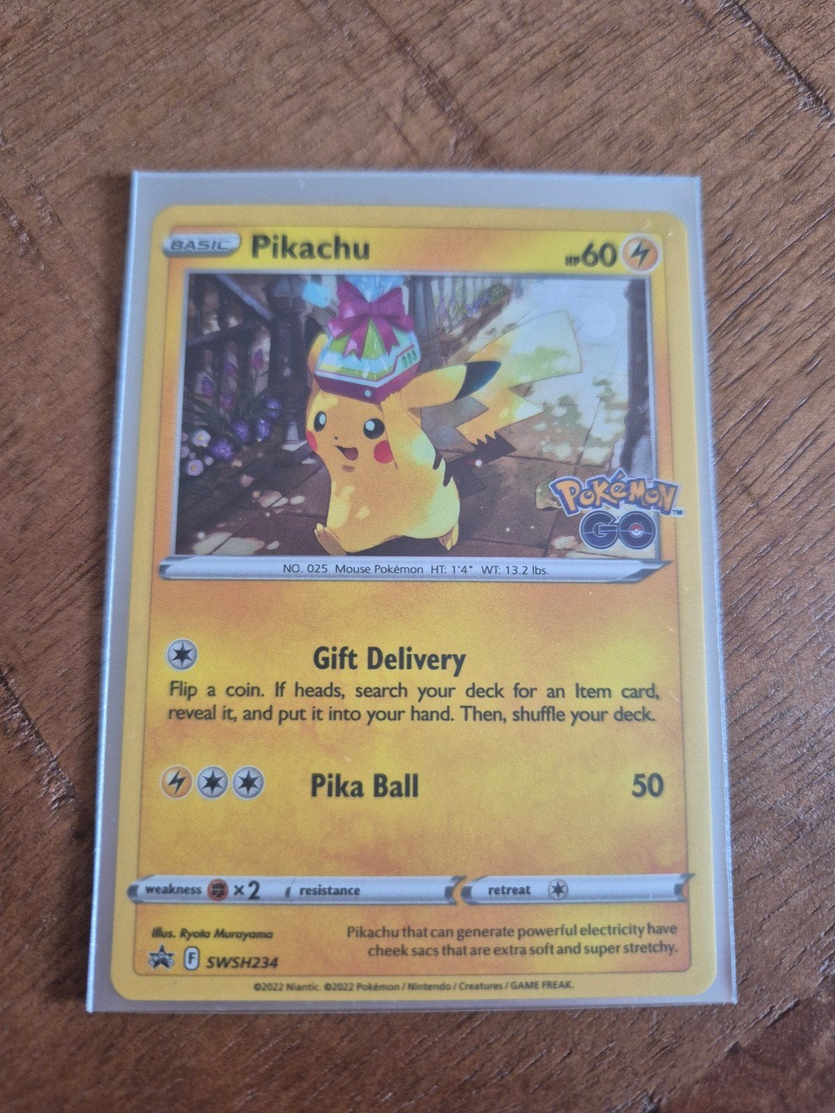 Pikachu Pokémon Go Promokaart SWSH234 - Gift Delivery, Ophalen of Verzenden, Nieuw, Losse kaart