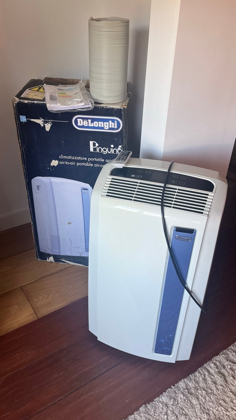 Delonghi Pinguino Mobiele Airco PAC AN98 ECO Real Feel, Ophalen, Minder dan 60 m³, 3 snelheden of meer, Zo goed als nieuw