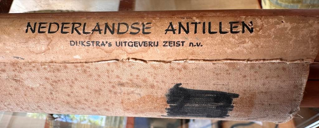 Oude Landkaart Nederlandse Antillen - DUKSTRA'S UITGEVERIJ, Gelezen, Overige gebieden, Ophalen of Verzenden, Landkaart