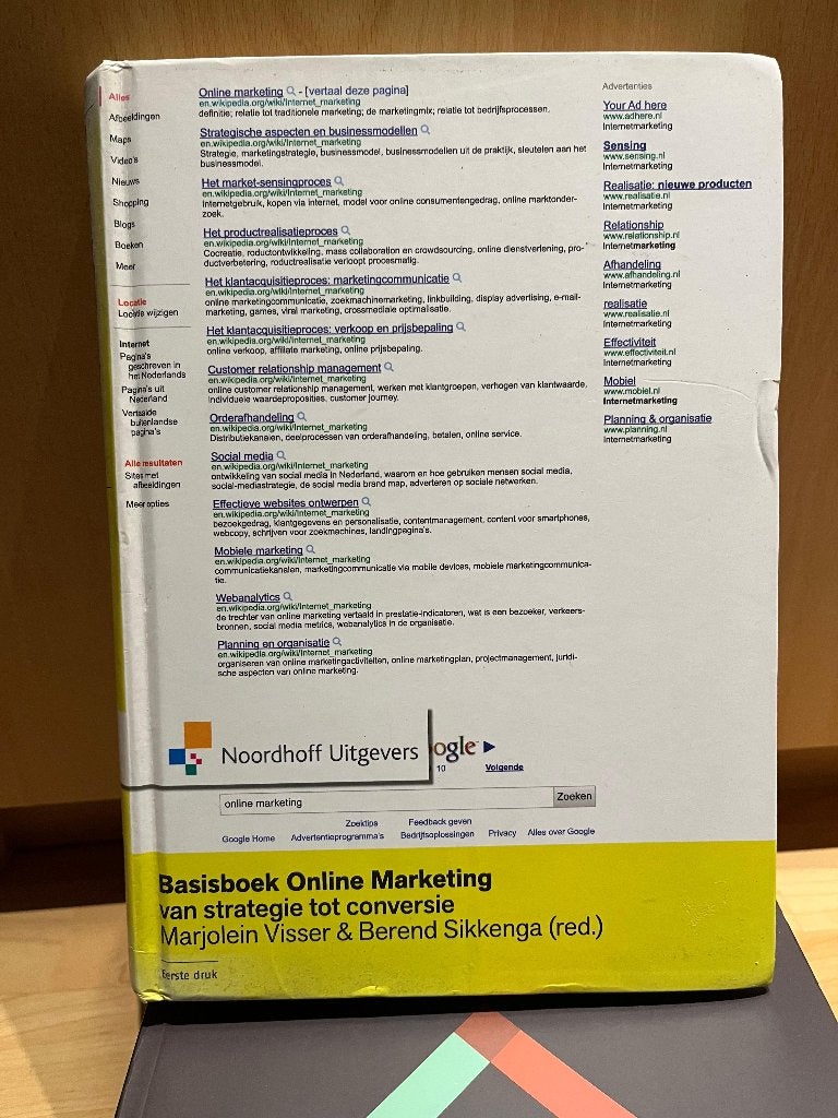 Basisboek Online Marketing – Van strategie tot conversie, Boeken, Ophalen of Verzenden, Zo goed als nieuw, Economie en Marketing