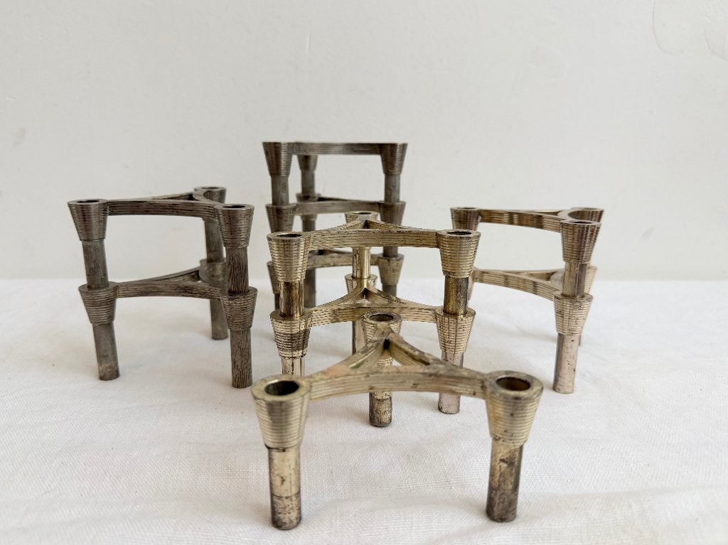 vintage kandelaar modulair prijs per stuk, Huis en Inrichting, Ophalen of Verzenden, Kandelaar