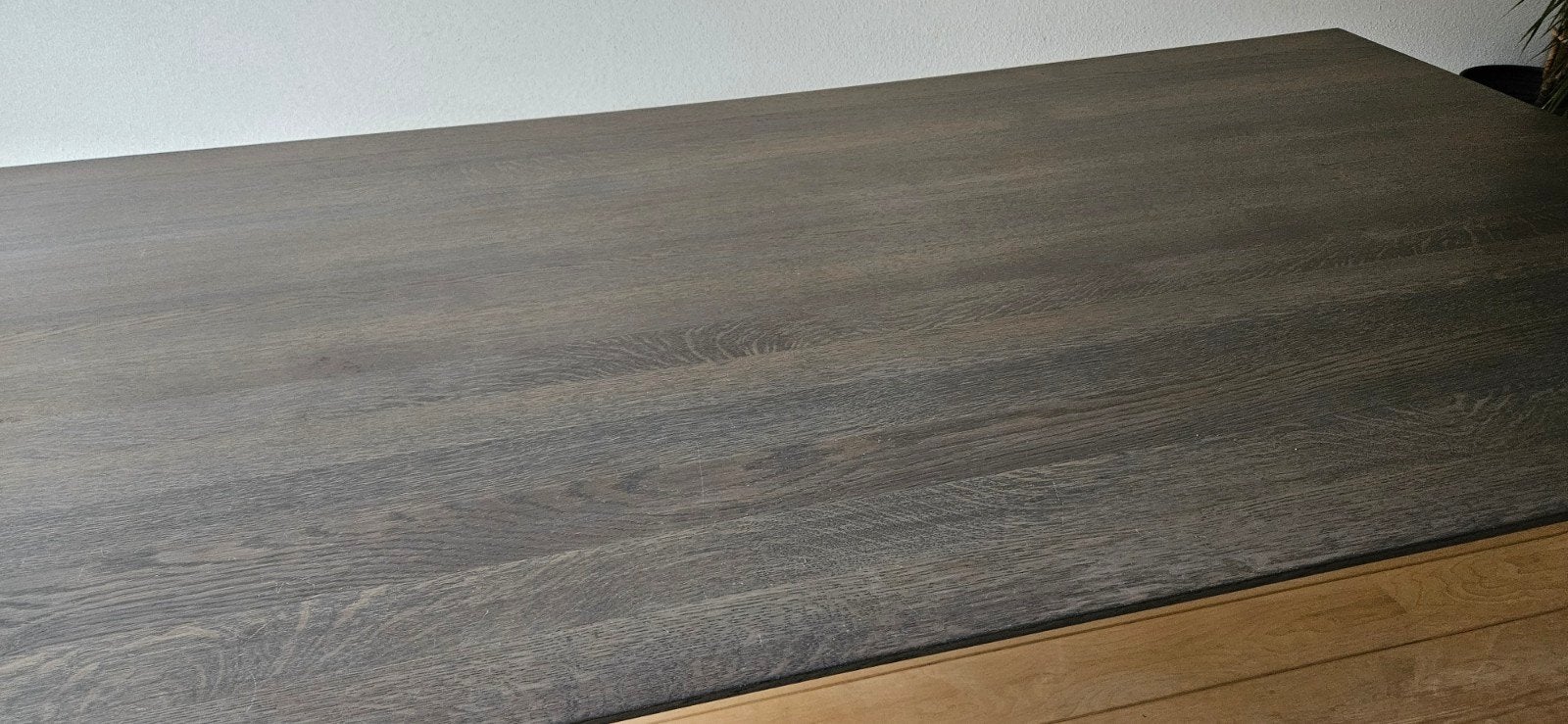 Prachtige moderne grote eettafel, Ophalen, Gebruikt, Eikenhout, 200 cm of meer