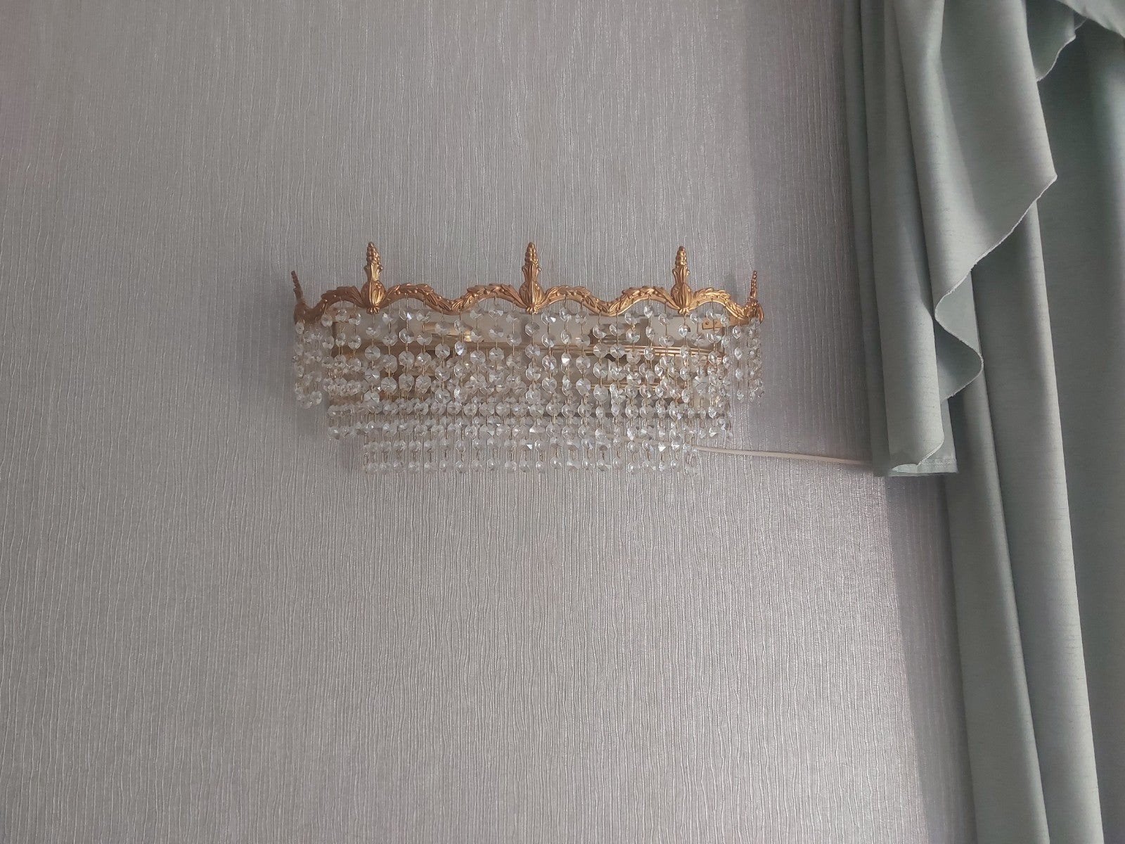 kristallen wandlampjes, Ophalen, E14 (klein), Goud, Gerichte verlichting