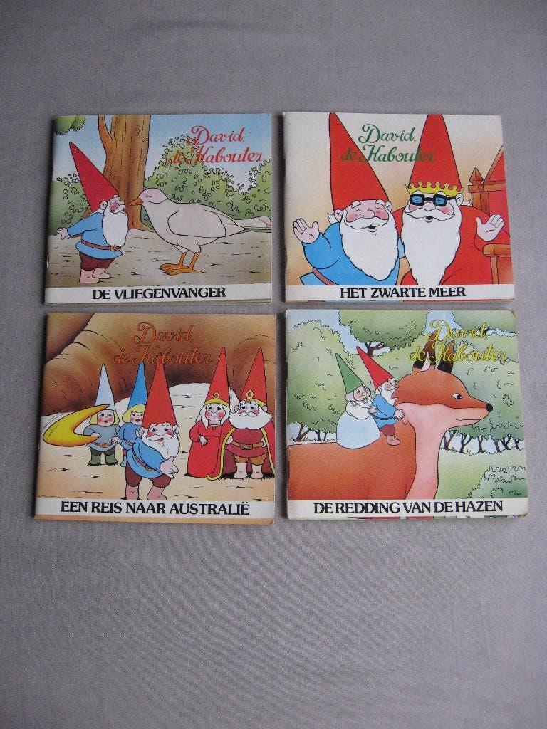 4 dl David de kabouter (minibibliotheek) evt. + knijp popje, Boeken, Gelezen, Fictie algemeen, Kortekaas Merch., Ophalen of Verzenden
