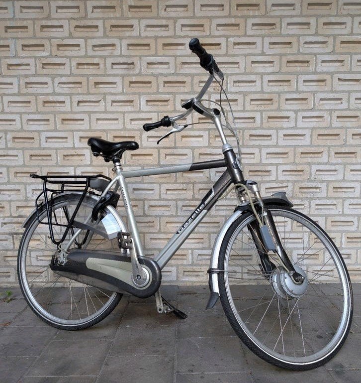 Gazelle herenfiets met 8 versnellingen en handremmen, Fietsen en Brommers, Fietsen | Heren | Herenfietsen, Ophalen, Gebruikt, Versnellingen