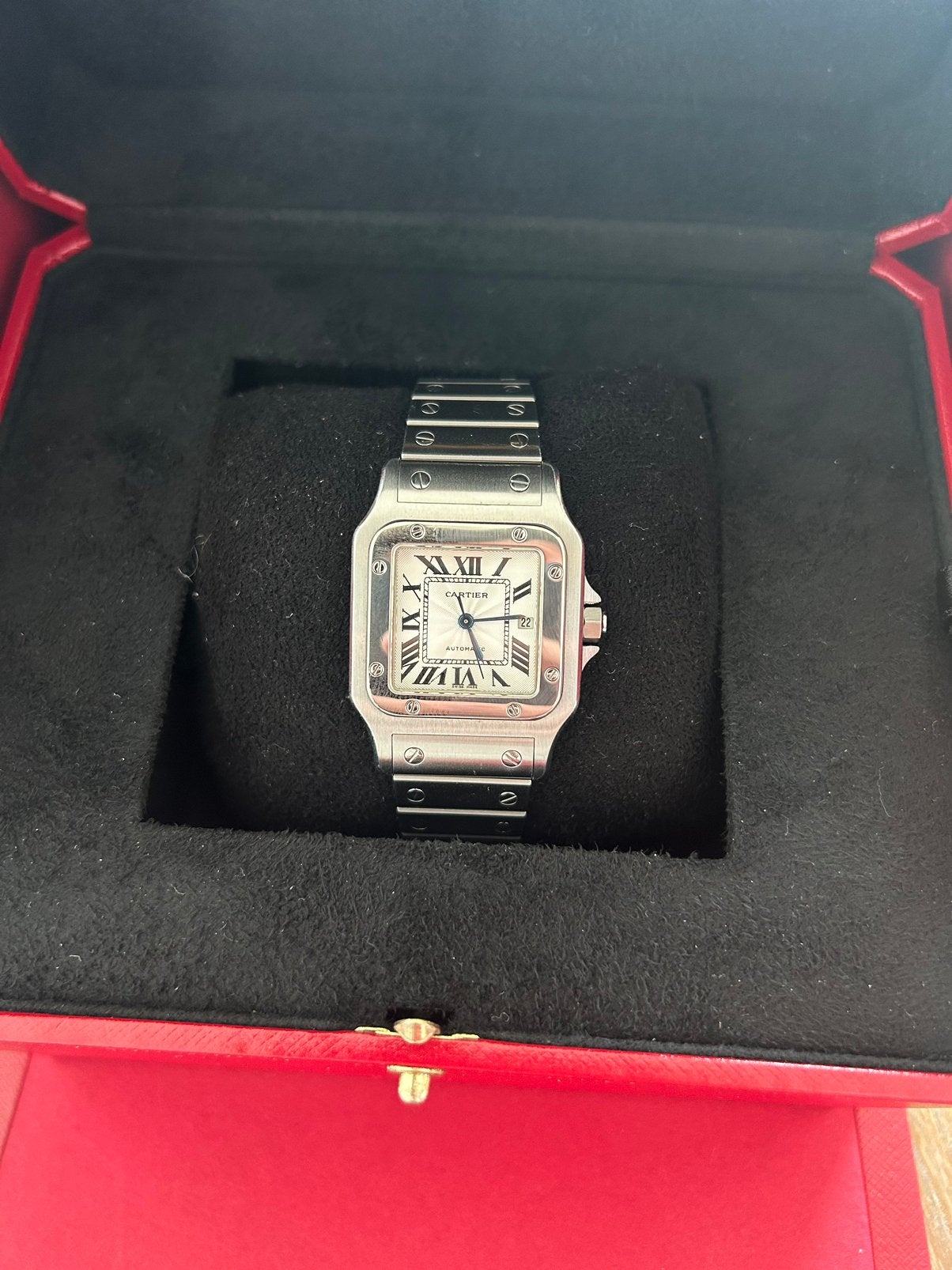 Cartier Santos Galbée 2319 29mm, Overige merken, Staal, Staal, Polshorloge
