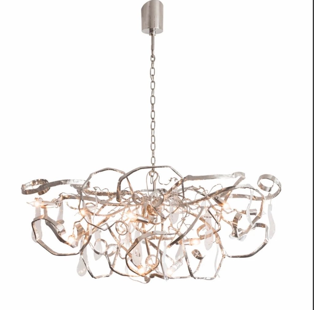 Brand van Egmond Delphinium Ovaal hanglamp 100 cm, Huis en Inrichting, Lampen | Hanglampen, Ophalen, Modern chique, Zo goed als nieuw
