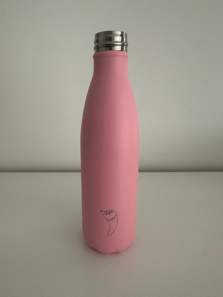 Chilly’s thermosfles 500 ml – roze, Gebruikt, Ophalen of Verzenden, Roze, Metaal