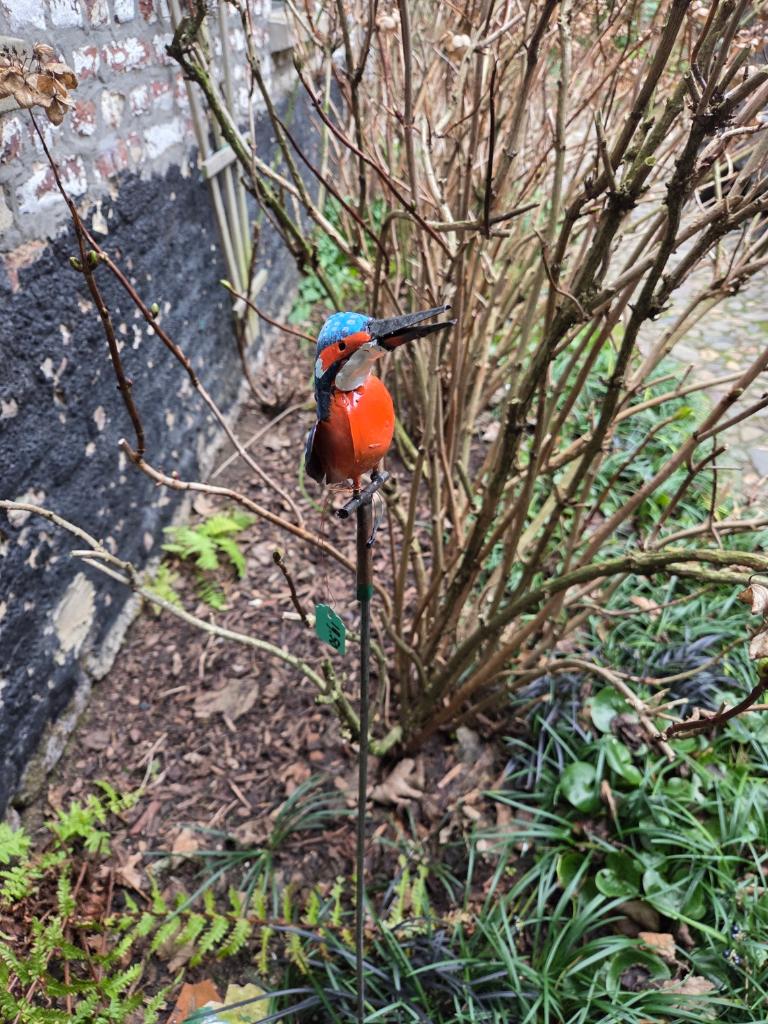IJSVOGELTJE OP STEKER - STREETART - HANDMADE - FAIRTRADE, Ophalen of Verzenden, Nieuw