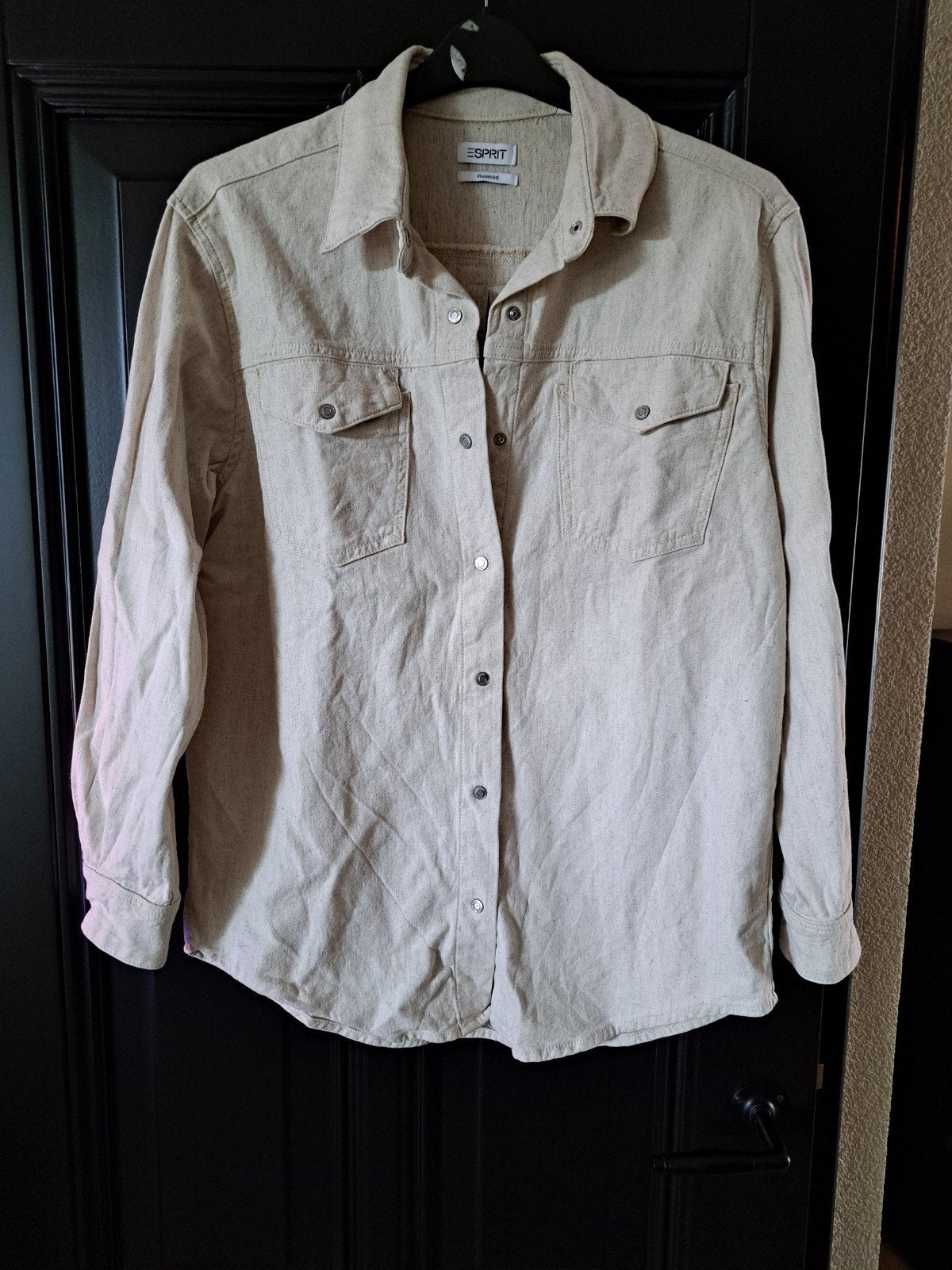 ESPRIT DAMES BLOUSE MET DRUKKNOPEN MAAT M, Ophalen of Verzenden, Gedragen, Beige
