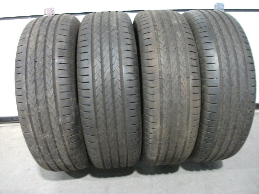 4 x 215/60 17" continental zomerbanden 4 x 5.5/6mm!, Ophalen, Banden en Velgen, 17 inch, Nvt